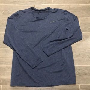 NIKE DRIFIT LONG SLEEVE BLUE SIZE LARGE